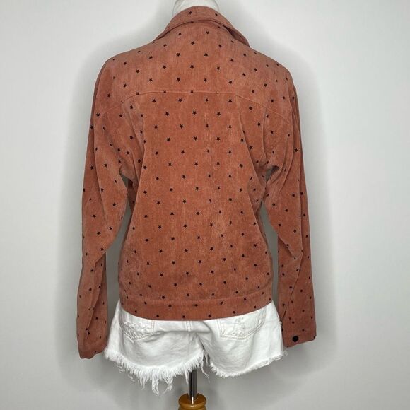 Blush- Brown Corduroy Jacket with Black Stars - Picture 3 of 3